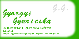 gyorgyi gyuricska business card