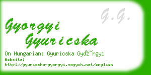 gyorgyi gyuricska business card